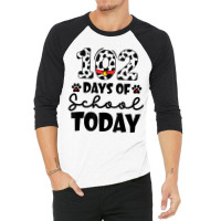 Cute Dalmatian 102 Days Of School Today Dog Lover 3/4 Sleeve Shirt | Artistshot