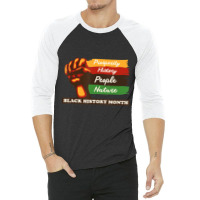 Black History Month African American Pride Fist Me 3/4 Sleeve Shirt | Artistshot