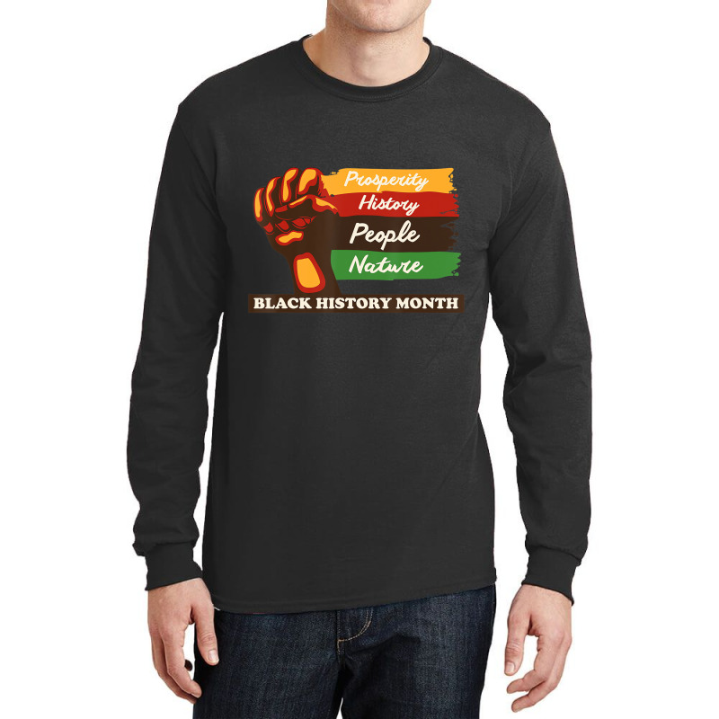 Black History Month African American Pride Fist Me Long Sleeve Shirts | Artistshot