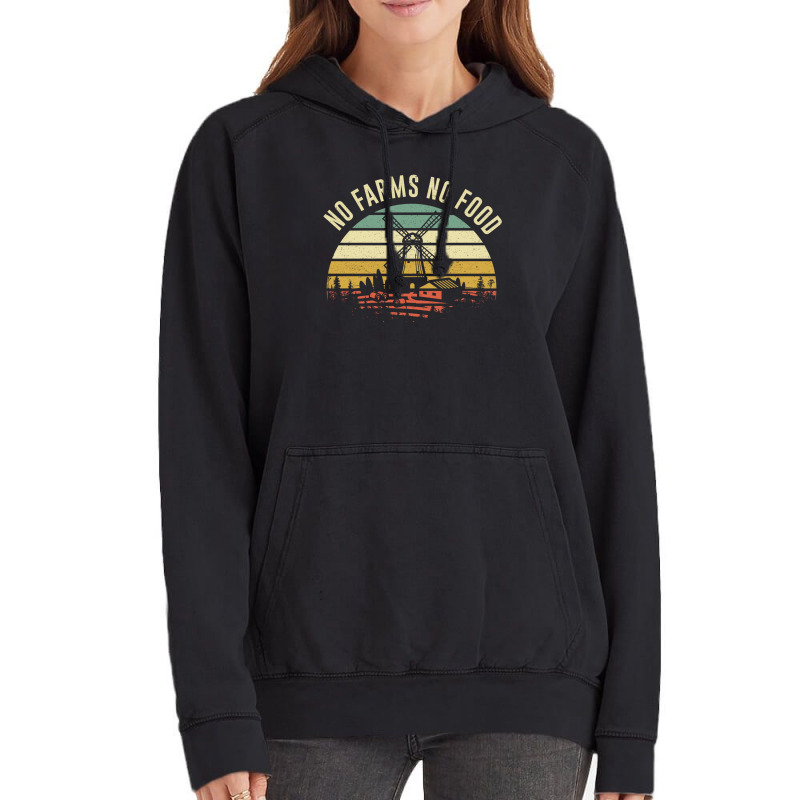 No Farms Food Farmer Pride Saying Hanes Tagless Te Vintage Hoodie by David_True | Artistshot