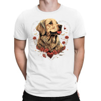 Funny Golden Retriever Dog Valentine Day T Shirt T-shirt | Artistshot