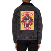 Skull Rider Ride Or Die Unisex Sherpa-lined Denim Jacket | Artistshot