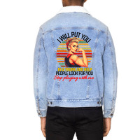 Funny I Will Put You In A Trunk And Help People Lo Unisex Sherpa-lined Denim Jacket | Artistshot