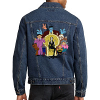 The Adams Family Cartoon Hb Men Denim Jacket | Artistshot