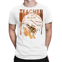 Black Woman Teacher Afro Retro Black History Month T-shirt | Artistshot