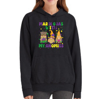 Funny Mardi Gras With Three Gnomes Mardi Gras And Vintage Hoodie | Artistshot