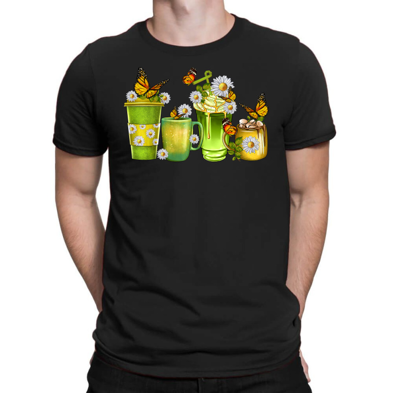 Daisy Coffee Cups With Butterfly T-shirt | Artistshot