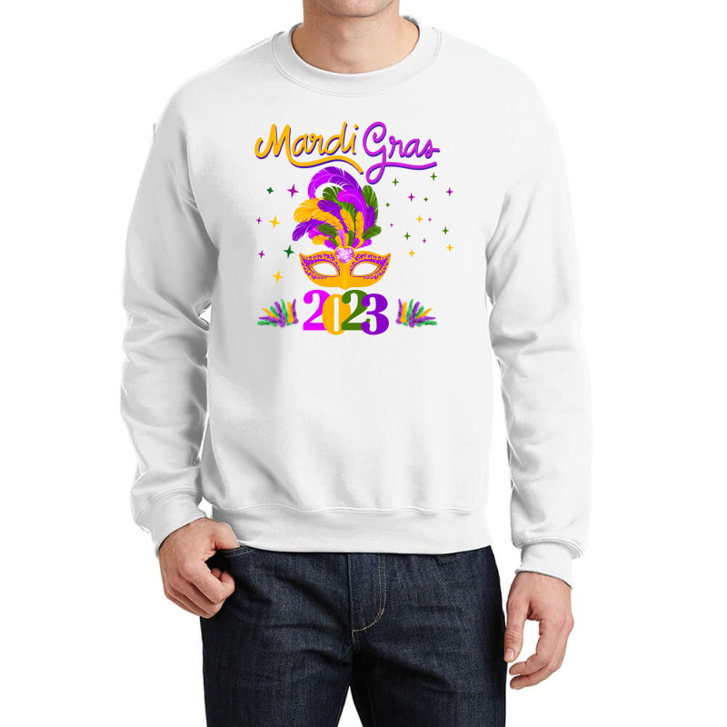 Mardi Gras 2023 Costume With Mask Sweatshirt Crewneck Sweatshirt | Artistshot