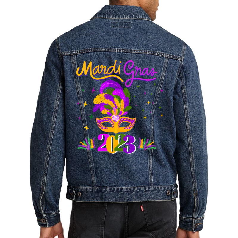 Mardi Gras 2023 Costume With Mask Sweatshirt Men Denim Jacket | Artistshot