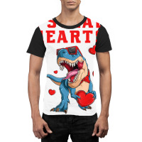 I Steal Hearts Valentines Day Dinosaur Boys Men Lo Graphic T-shirt | Artistshot