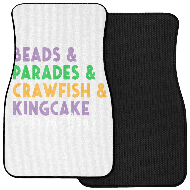 Mardi Gras Beads Parades King Cake CrawfishÂ fat Front Car Mat | Artistshot