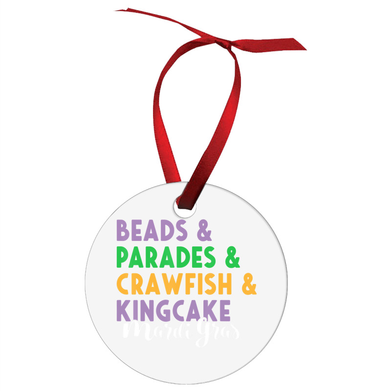 Mardi Gras Beads Parades King Cake CrawfishÂ fat Ornament | Artistshot