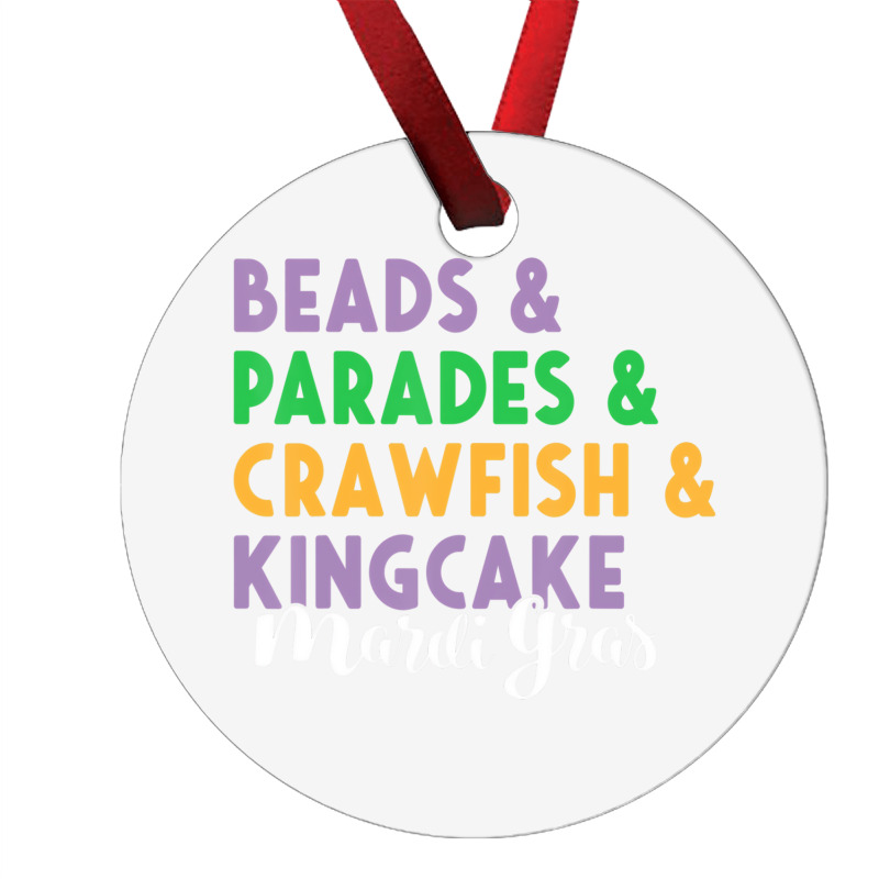 Mardi Gras Beads Parades King Cake CrawfishÂ fat Ornament | Artistshot