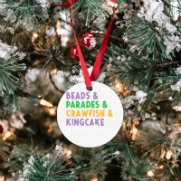 Mardi Gras Beads Parades King Cake CrawfishÂ fat Ornament | Artistshot