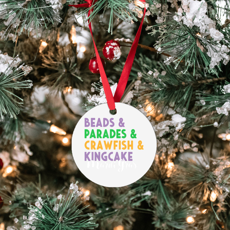 Mardi Gras Beads Parades King Cake CrawfishÂ fat Ornament | Artistshot