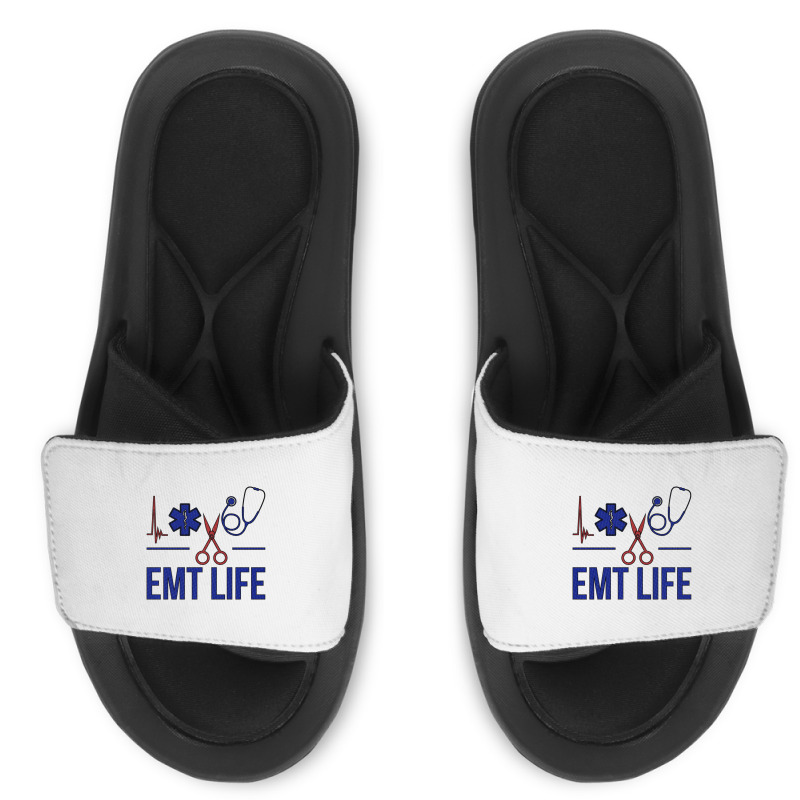 Emt Life Emergency Medical Technician Sweatshirt Slide Sandal | Artistshot