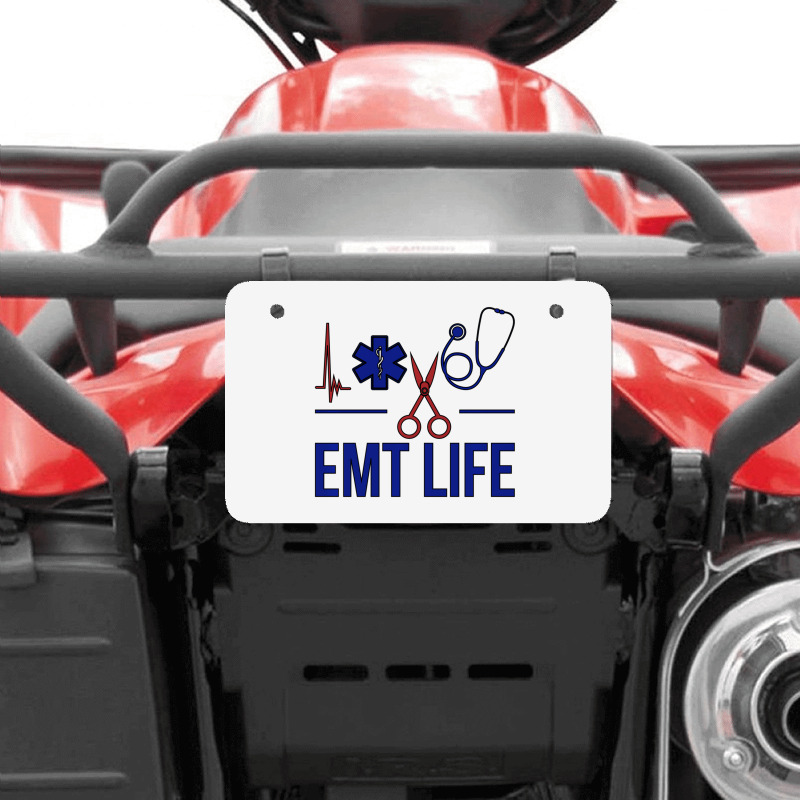 Emt Life Emergency Medical Technician Sweatshirt Atv License Plate | Artistshot