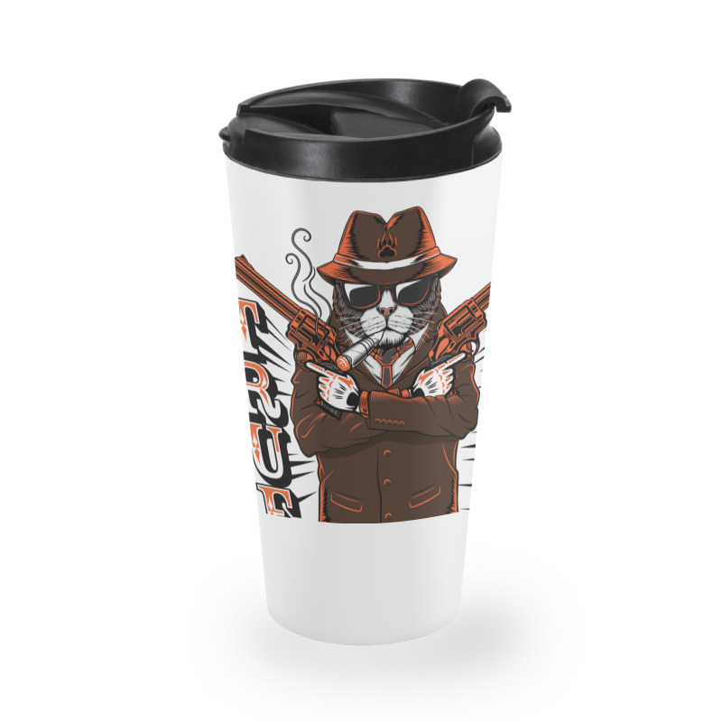 Cat Mafia Sweet Criminal Aesthetic Travel Mug | Artistshot