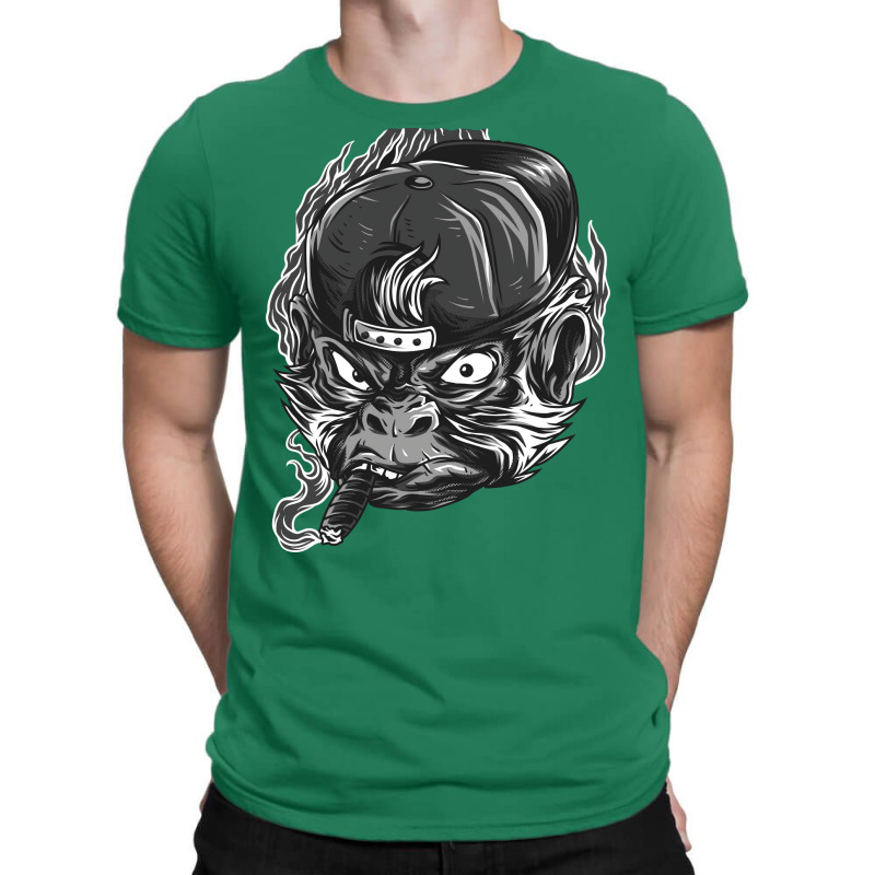 Angry Gorilla In A Cap Hipster T-Shirt by iveryamnnj | Artistshot