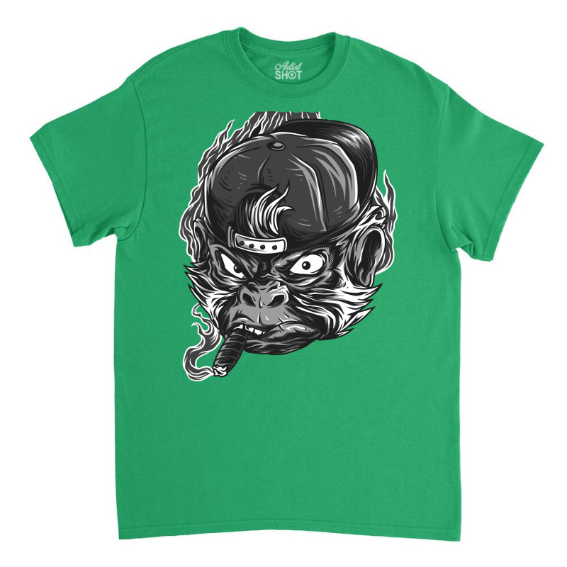 Angry Gorilla In A Cap Hipster Classic T-shirt by iveryamnnj | Artistshot