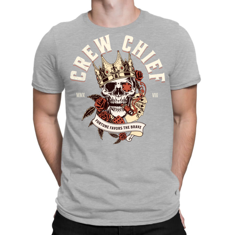 Crew Chief Skull With Cigar Design T-Shirt by zekrinatorer | Artistshot