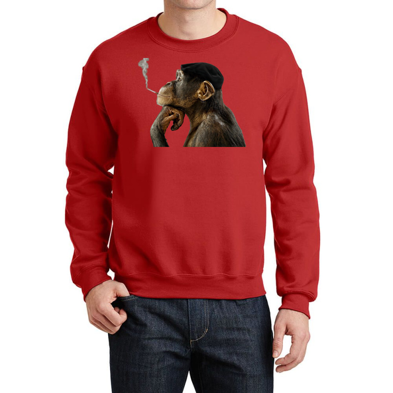 Cigarrete Smoking Monkey 80s Crewneck Sweatshirt | Artistshot