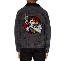 Football Smoke Break 70s Unisex Sherpa-lined Denim Jacket | Artistshot