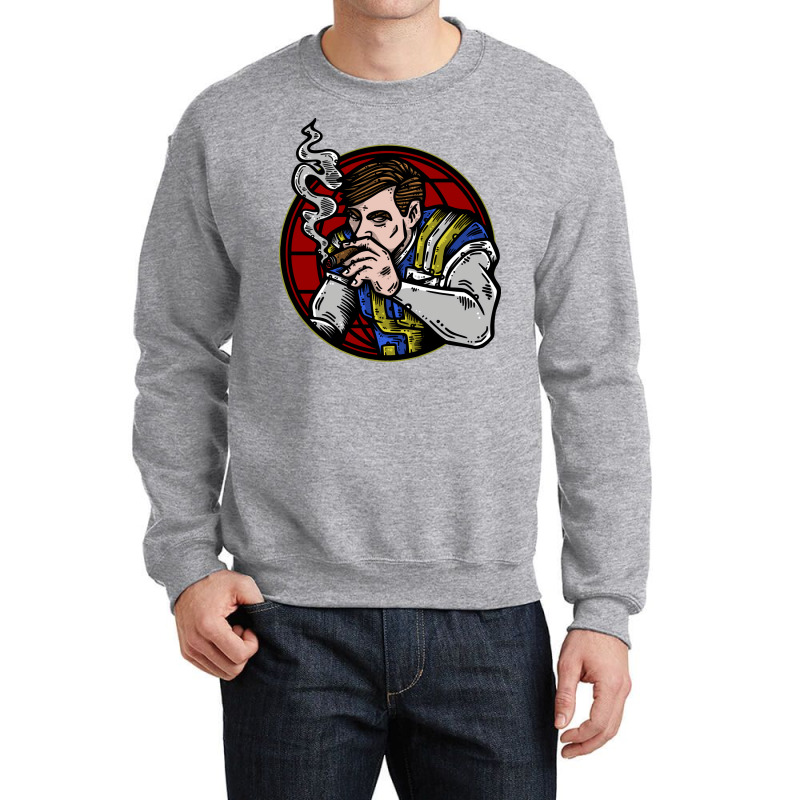 Football Smoke Break 70s Crewneck Sweatshirt | Artistshot