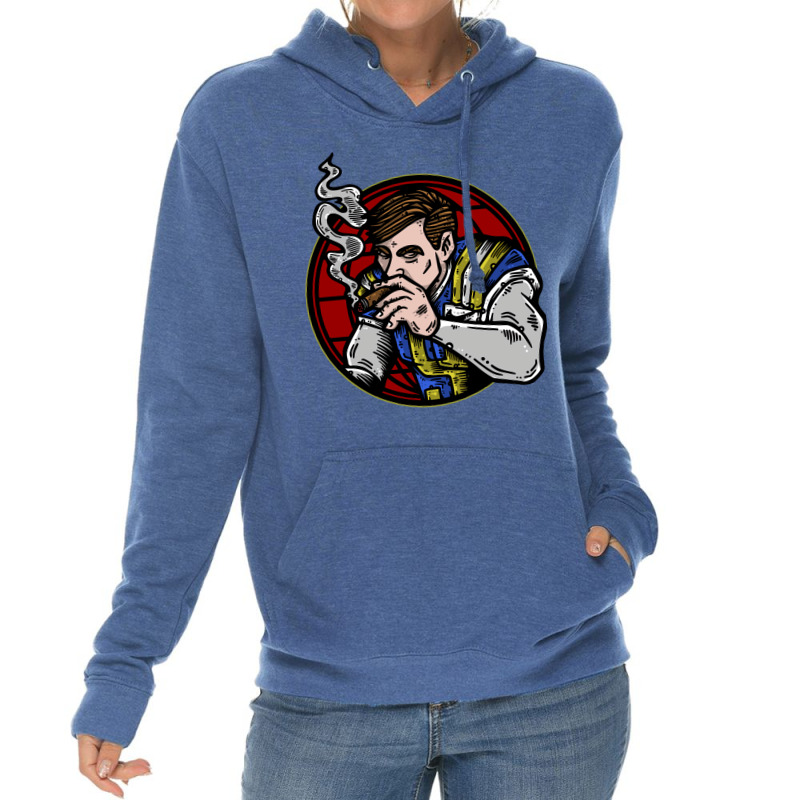 Football Smoke Break 70s Lightweight Hoodie | Artistshot