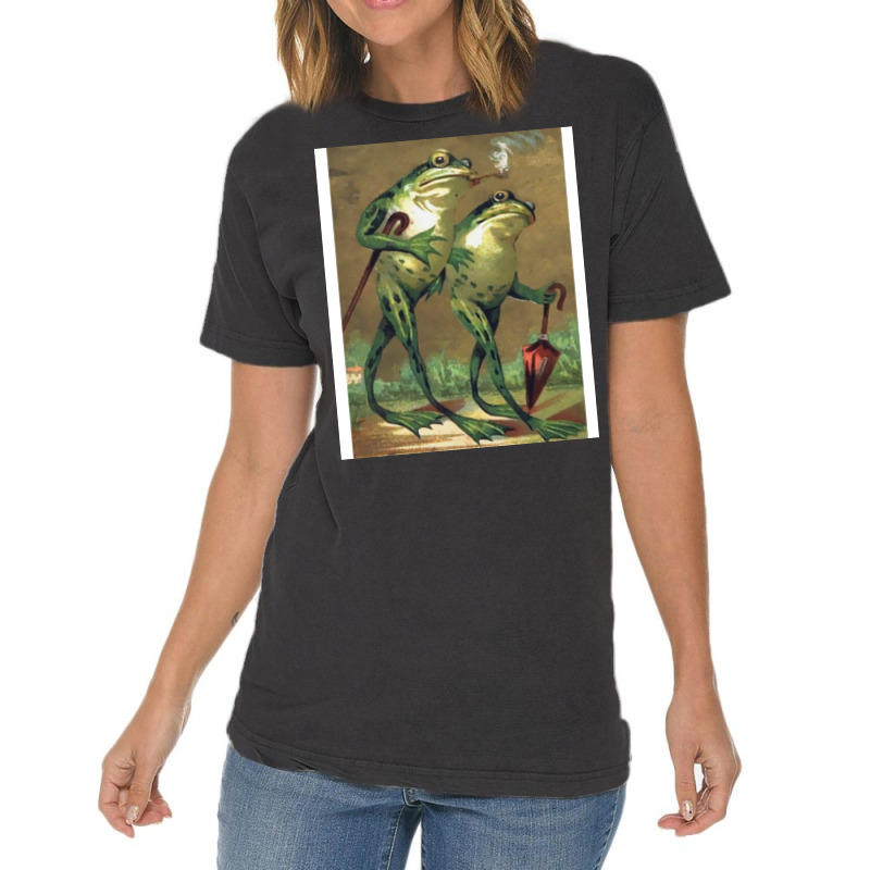 Frogs Take A Leisurely Stroll Cool Vintage T-Shirt by homymogdada | Artistshot