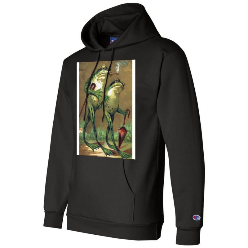 Frogs Take A Leisurely Stroll Cool Champion Hoodie by homymogdada | Artistshot