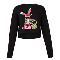 Happy Easter Bunny Ears Funny Santa Egg Basket Coo Cropped Sweater | Artistshot