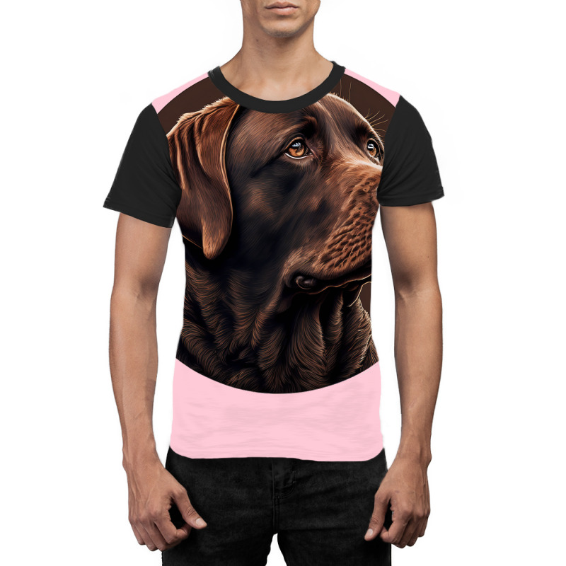 Chocolate Labrador Retriever Stars Graphic T-shirt | Artistshot