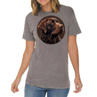 Chocolate Labrador Retriever Stars Vintage T-shirt | Artistshot