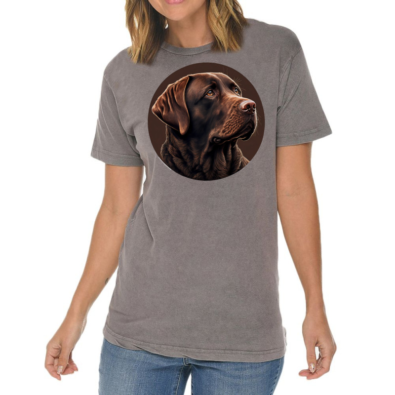 Chocolate Labrador Retriever Stars Vintage T-shirt | Artistshot