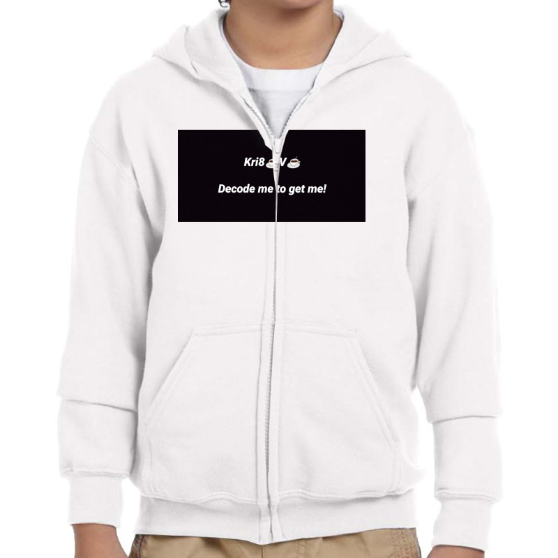 Decode Creativity Youth Zipper Hoodie by Creative_Writer | Artistshot