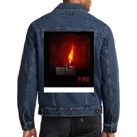 Lighter Fire Girl Men Denim Jacket | Artistshot