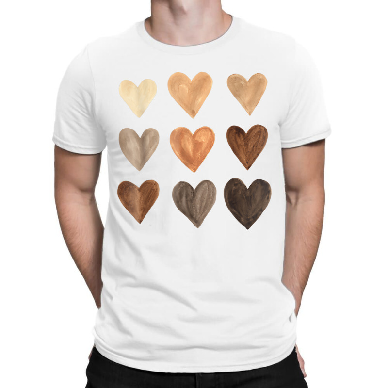 Melanin Skin Tone Hearts Black History Month Women T-shirt | Artistshot