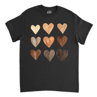 Melanin Skin Tone Hearts Black History Month Women Classic T-shirt | Artistshot