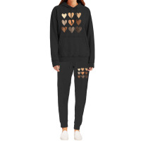 Melanin Skin Tone Hearts Black History Month Women Hoodie & Jogger Set | Artistshot