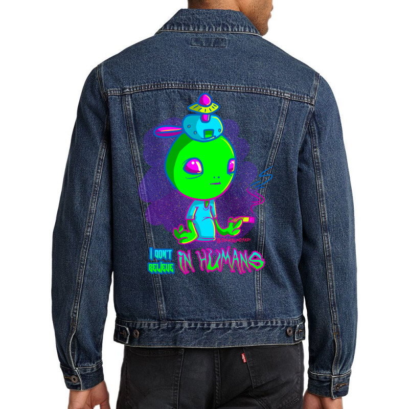 Alien Kid Girl Men Denim Jacket by alheklupsm | Artistshot