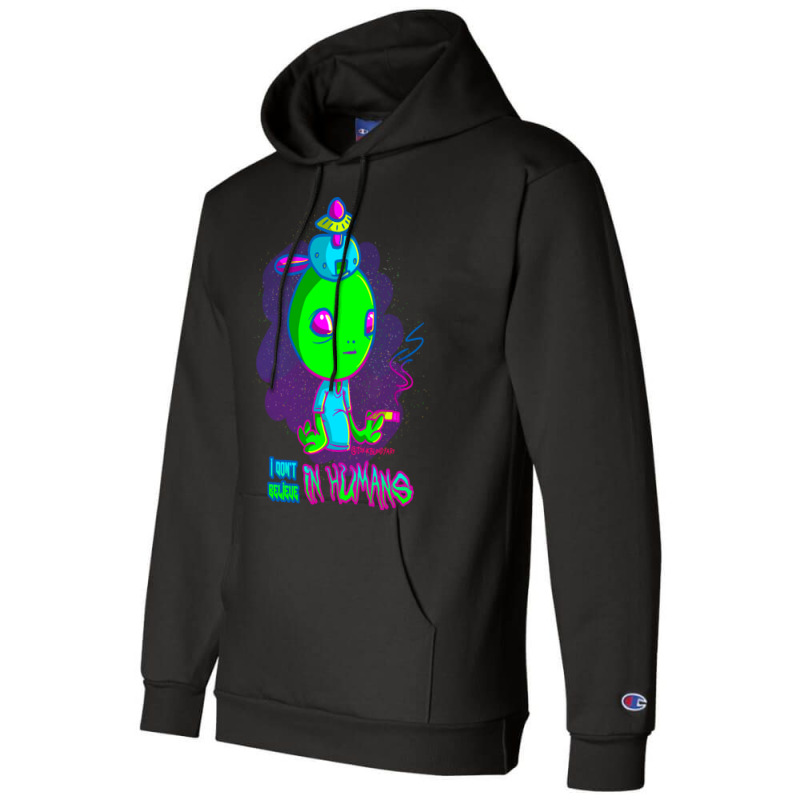 Alien Kid Girl Champion Hoodie by alheklupsm | Artistshot