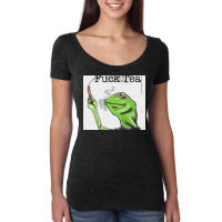 Fuck Tea Frog Women's Triblend Scoop T-shirt | Artistshot