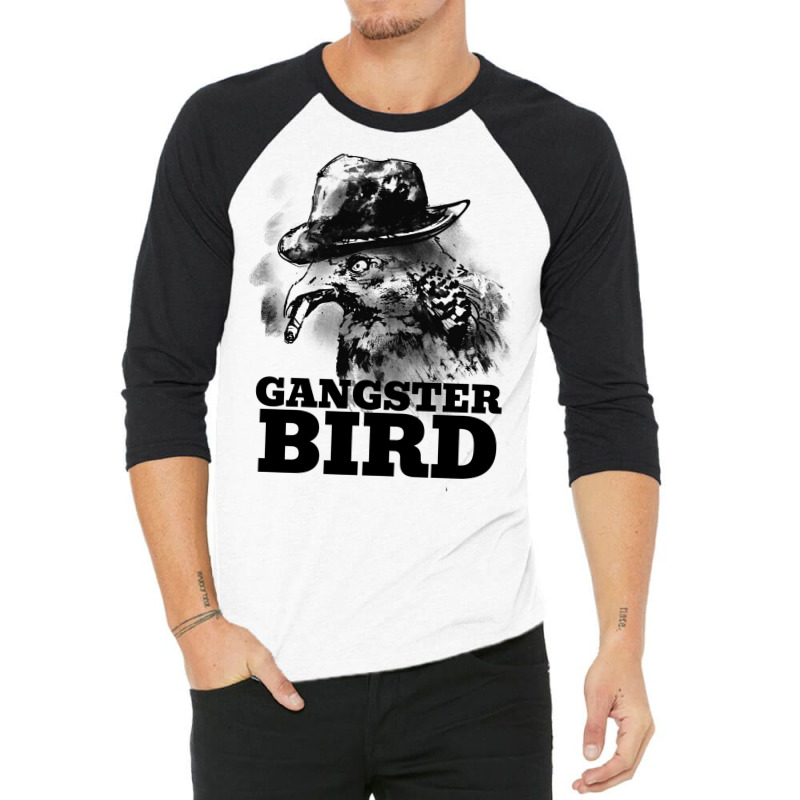 Gangster Bird With Hat And Cigar Aesthetic 3/4 Sleeve Shirt by alheklupsm | Artistshot