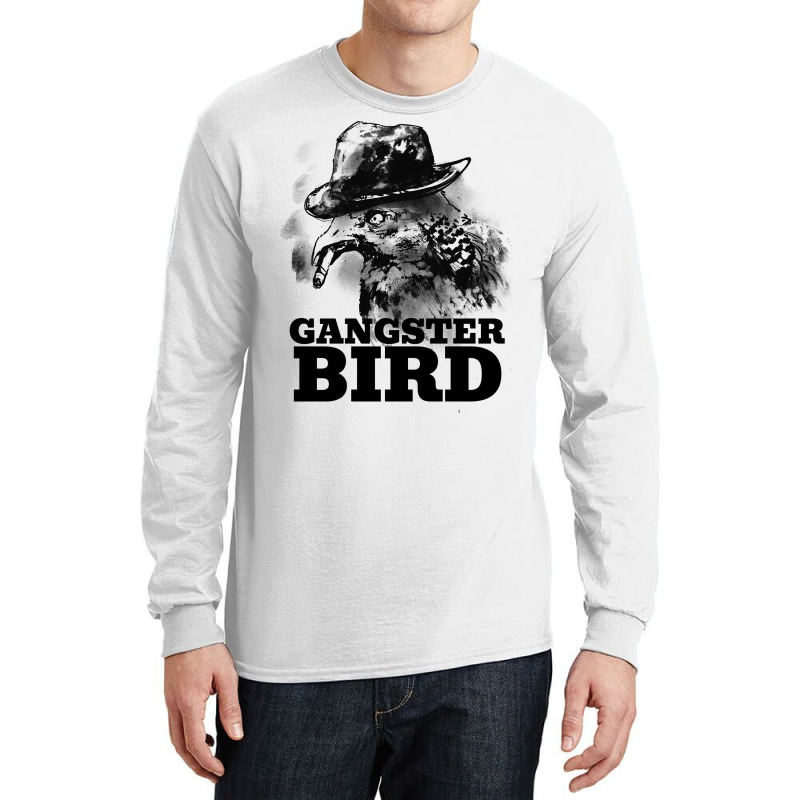 Gangster Bird With Hat And Cigar Aesthetic Long Sleeve Shirts by alheklupsm | Artistshot