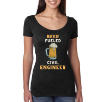 Beer Fueled Civil Engineer Cute Women's Triblend Scoop T-shirt | Artistshot