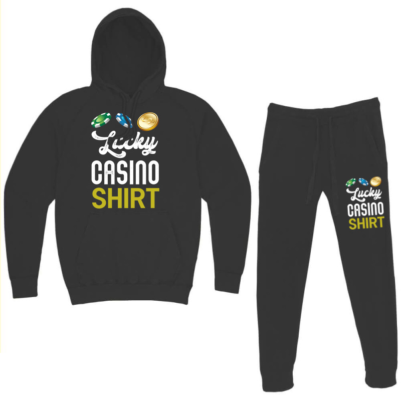 Lucky Casino Shirt Blue Hoodie & Jogger Set | Artistshot