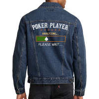 Poker Player Analyzing Music Men Denim Jacket | Artistshot