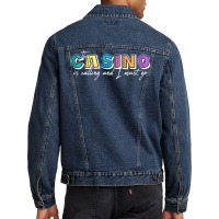 Funny Gambling Casino Summer Men Denim Jacket | Artistshot