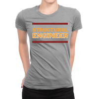 Distressed Structural Engineer Blue Ladies Fitted T-shirt | Artistshot